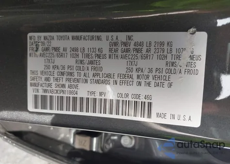 2023 Mazda Cx-50 2.5 S Preferred Plus z USA, uszkodzony, nr VIN 7MMVABCM3PN118604